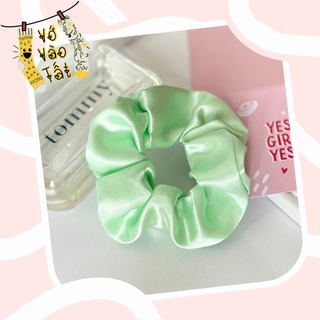 Buộc tóc scrunchies satin bóng