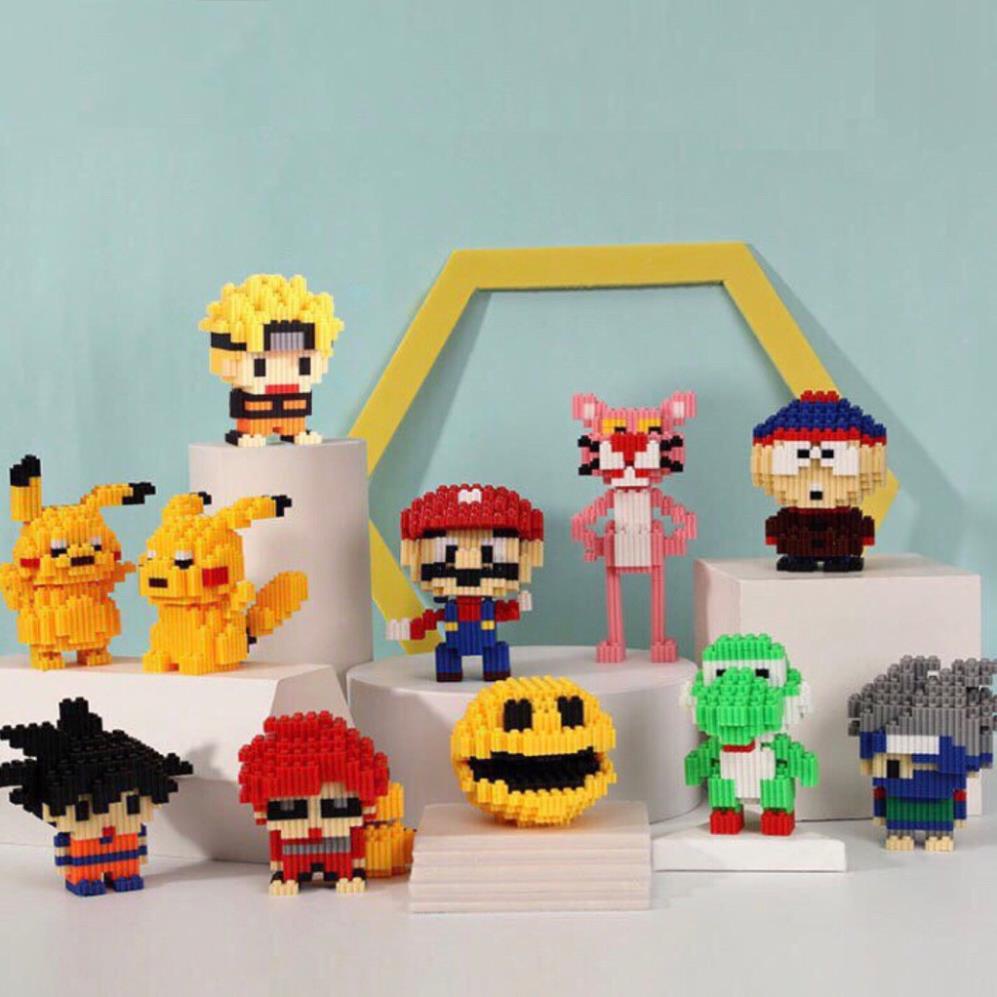 Bộ lắp ráp mô hình Lego Naruto Songoku Pikachuu nhiều chi tiết phát triển tư duy