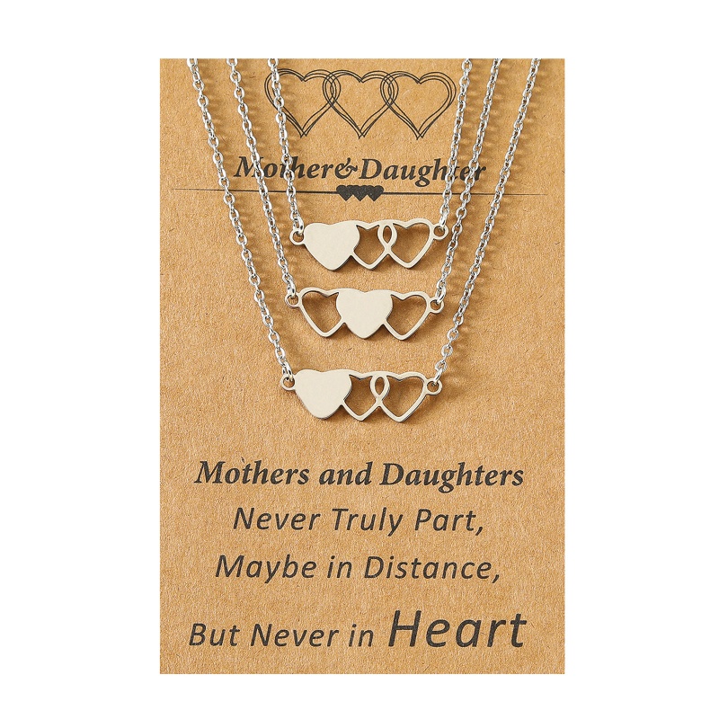 Set 2 / 4 / 3 Vòng Tay / Dây Chuyền Mặt Hình Trái Tim