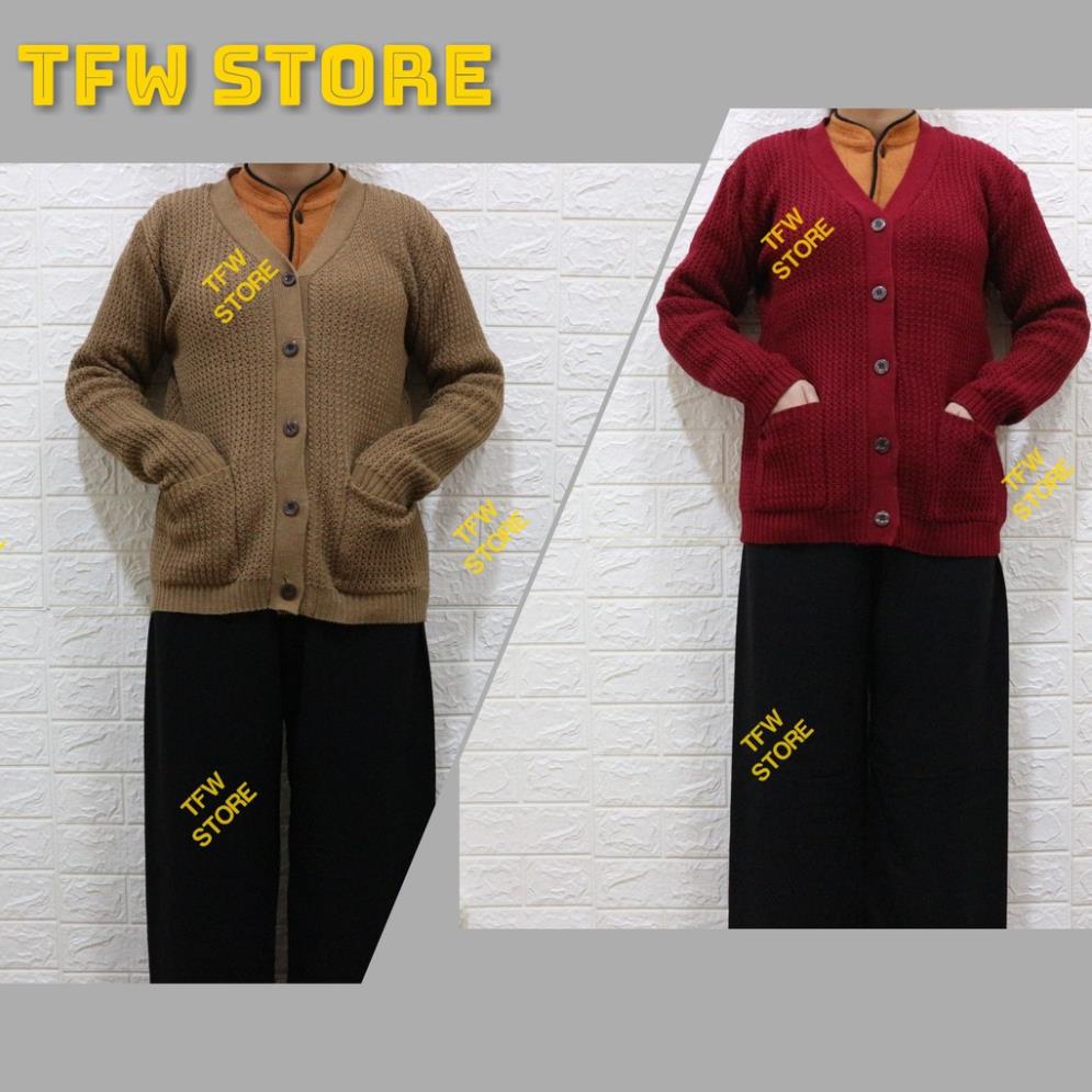 Áo len (dày tim) cổ tim cho người lớn tuổi, người già, cho bà, cho mẹ - Made in VN -sale1