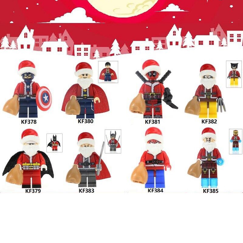 Xếp Hình Minifigures Santa Themed Superheroes (For Christmas) - Đồ Chơi Lắp Ráp non-lego KF6031 [B4]