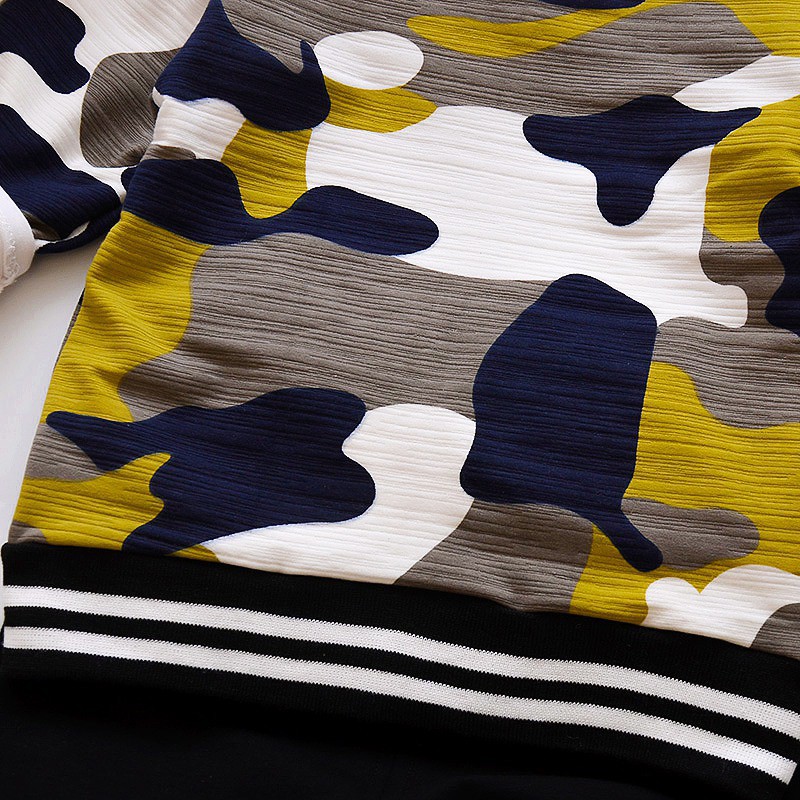 Bộ trang phục áo thun tay dài + áo khoác + quần dài cho trẻ em