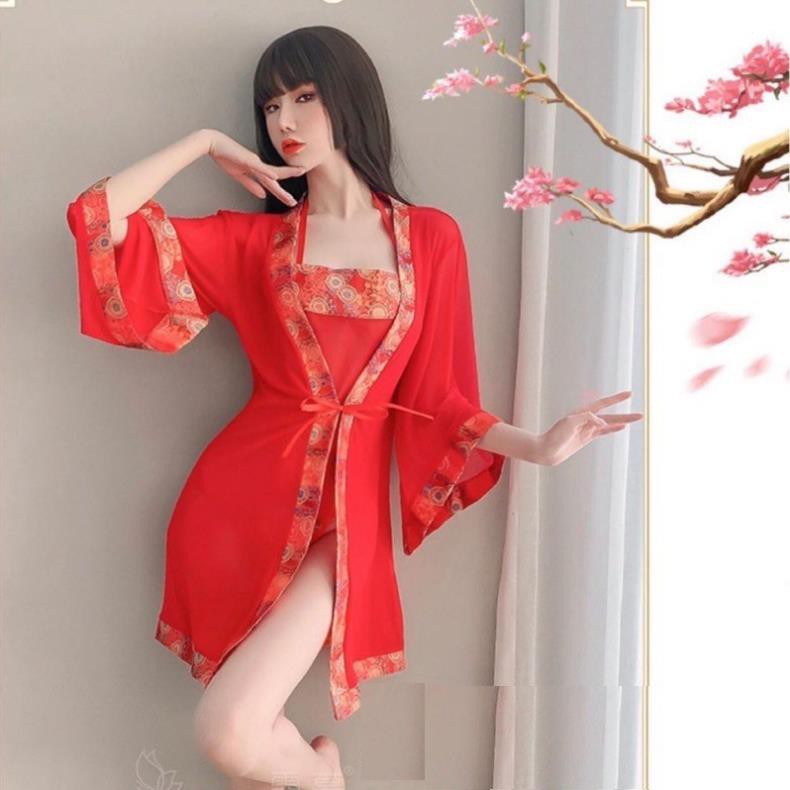 Set đồ cosplay sexy mỹ nhân cổ trang Trung Hoa yếm + áo choàng 905