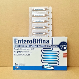 MEN VI SINH ENTEROBIFINA DẠNG NƯỚC - GIÚP CÂN BẰNG HỆ VI SINH ĐƯỜNG RUỘT - HỘP 20 ỐNG