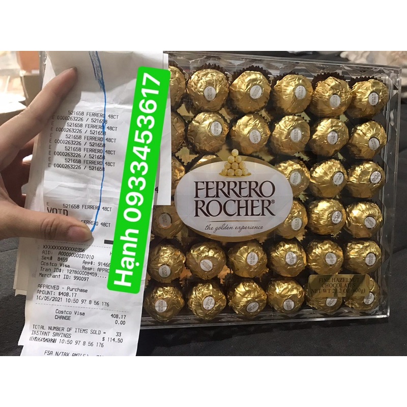 Kẹo Ferrero Rocher chocolate 48 viên của MỸ