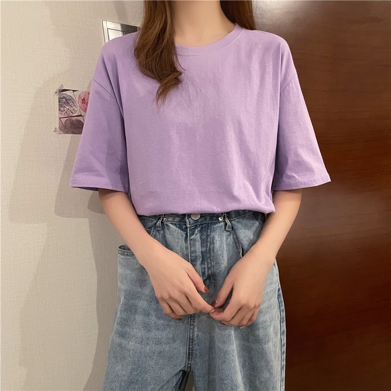 New fashion trend for short-sleeved female t-shirts summer 2021