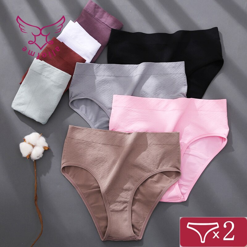All of me Bộ 2 quần lót lưng vừa định hình cơ thể thoáng khí gợi cảm cho nữ M-2XL