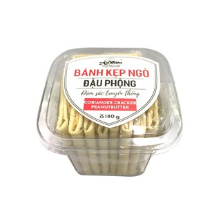 [ĐỘC QUYỀN] Bánh Kẹp Ngò Đậu Phộng Trắng An Nhiên 180g, Ăn Vặt Snack Sạch, Ngon