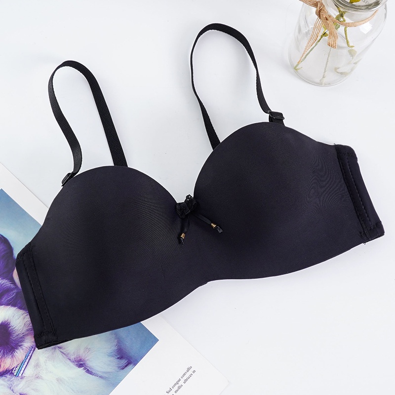 Áo ngực ECMLN không gọng không đường may màu trơn thời trang gợi cảm dành cho nữ