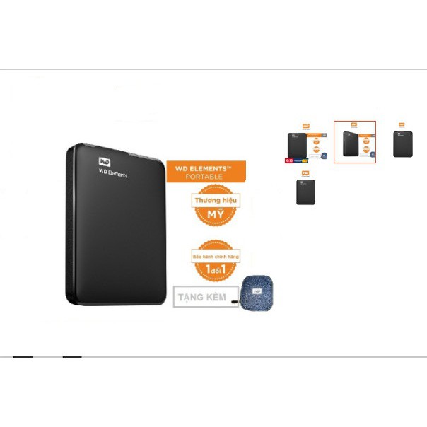 Ổ cứng WD Elements 2TB-2.5 INCH-.CHÍNH HÃNG