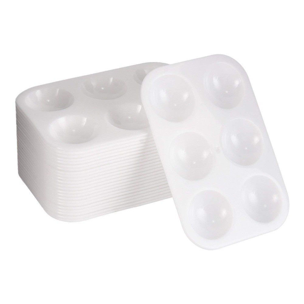 Set 2 khay pha màu nước 6 ô hình chữ nhật