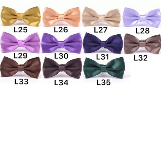 Nơ đeo cổ màu trơn kiểu dáng đơn giản thời trang cho nam giới