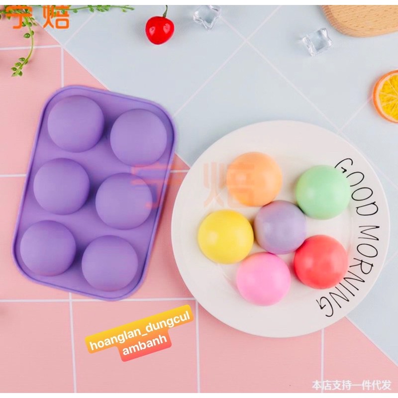 Khuôn silicon bán cầu 5cm