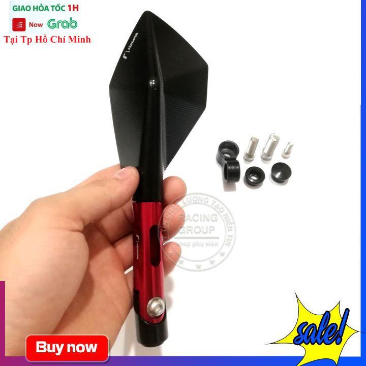 Gương Chiếu Hậu Xe Máy Rizoma 5 Cạnh L2 Màu Đỏ