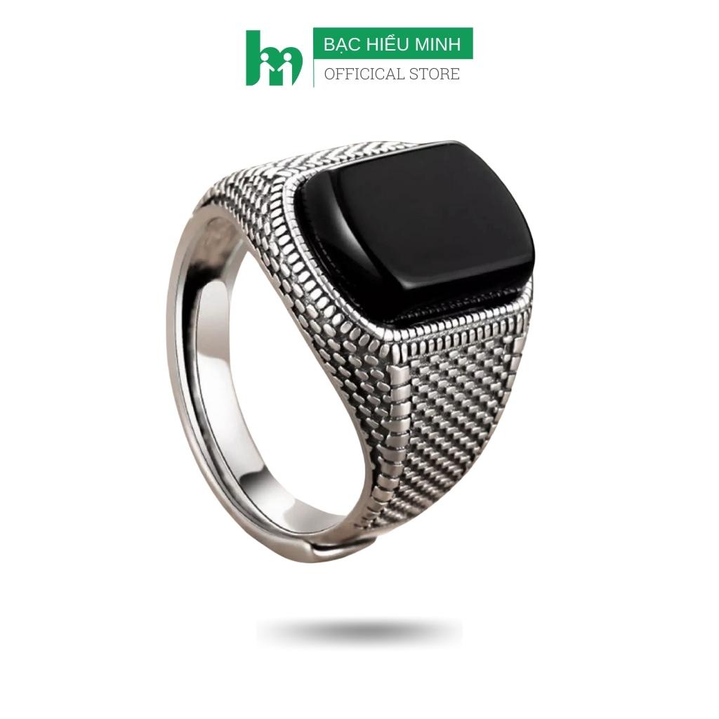 Nhẫn nam Bạc Hiểu Minh NA607 chất liệu bạc Thái free size