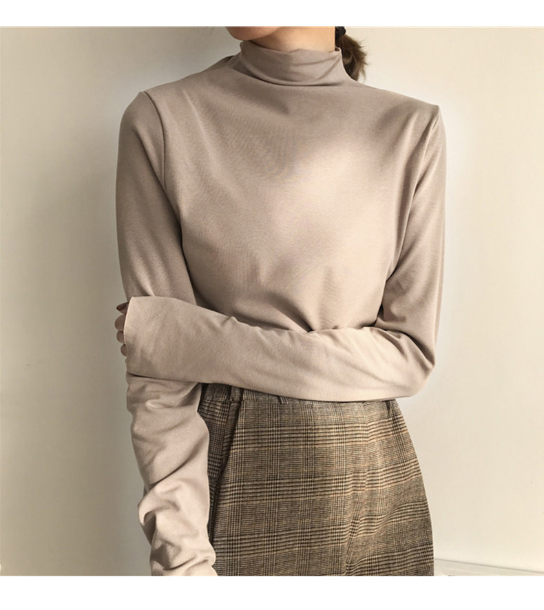 Áo Thun Tay Dài Cổ Cao Thời Trang Mùa Đông 2019 Cho Nữ | BigBuy360 - bigbuy360.vn