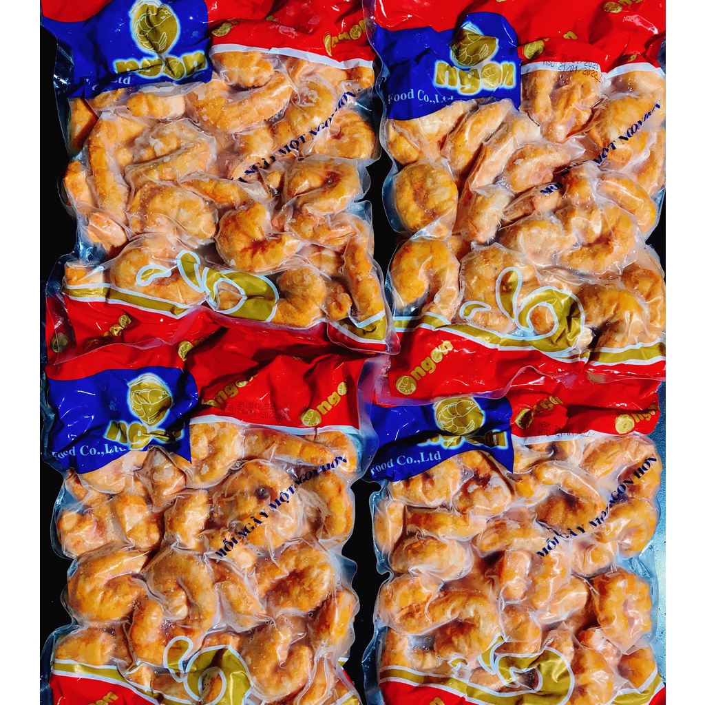 Tôm hình Surimi/ Viên chiên tôm định hình Ô Ngon dùng cho món mì trộn indomie, xiên que chiên, thả lẩu, ăn
