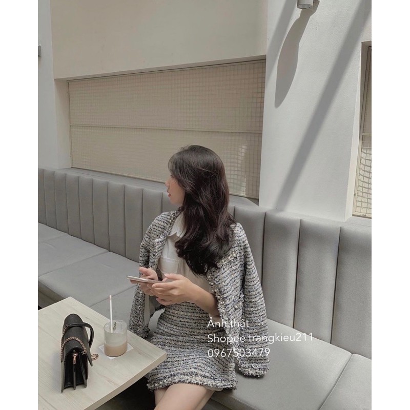 [SẴN S ] SET DẠ TWEED ĐÍNH VIỀN CƯỜM | BigBuy360 - bigbuy360.vn