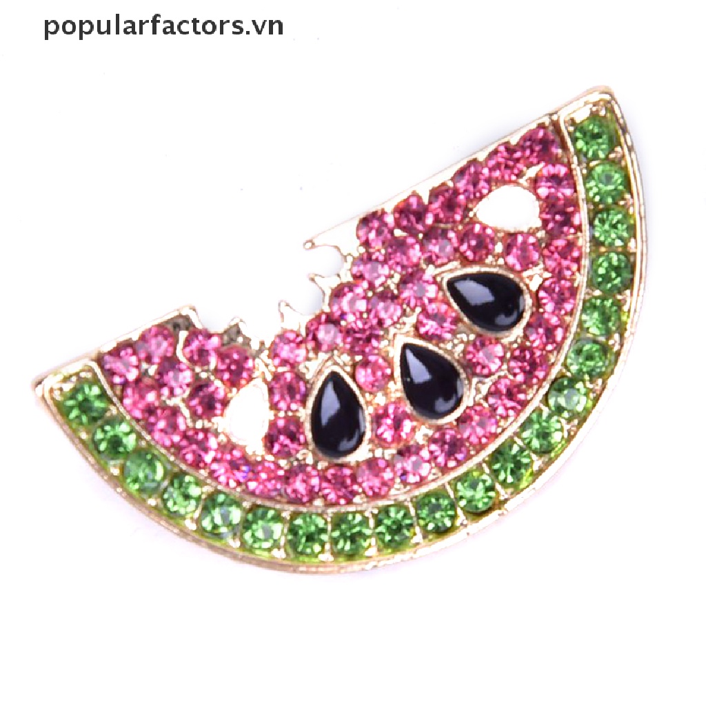 Ghim Cài Áo Hình Dưa Hấu Đính Pha Lê Thời Trang