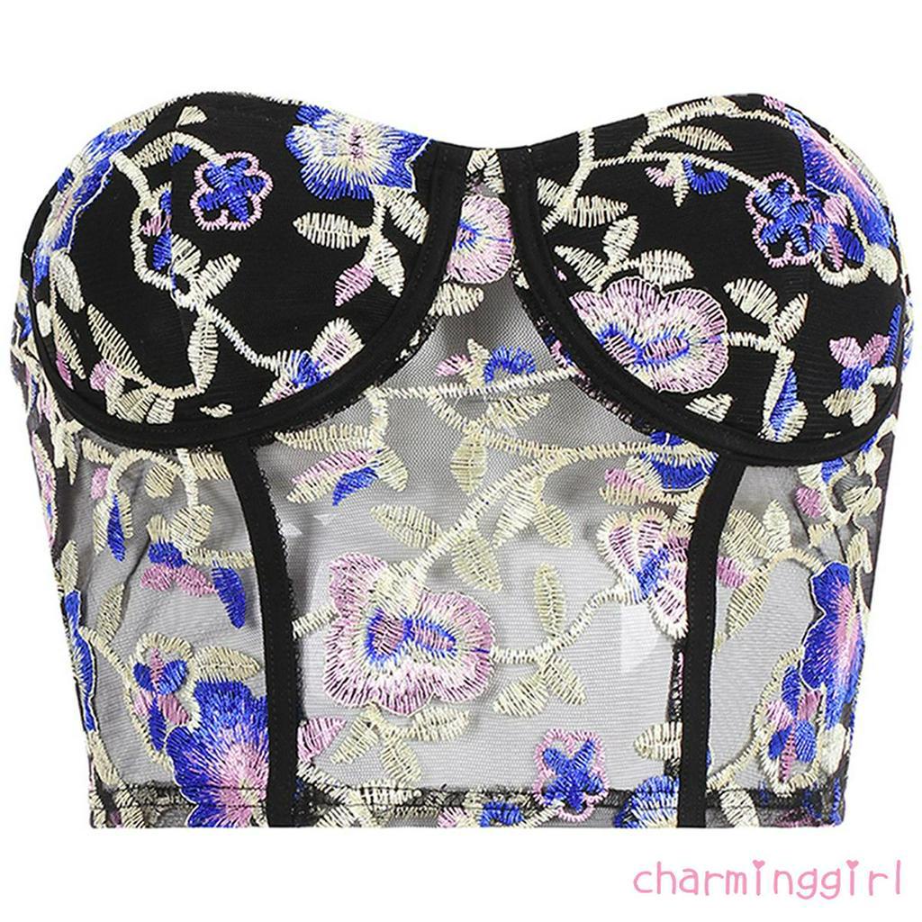 Áo Ống Thêu Hoa Quyến Rũ Cho Nữ