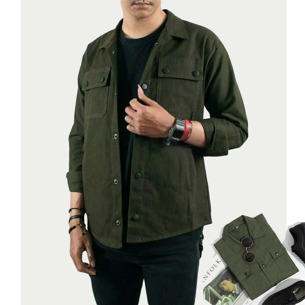 Áo Khoác Nam Vải Bố Mùa Xuân Size M L XL XXL