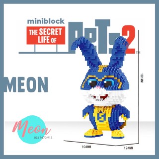 Lego miniblock - Snowball version 2 (Thỏ Bông tuyết trong Đẳng Cấp Thú Cưng -  Size XL (1179 pcs )