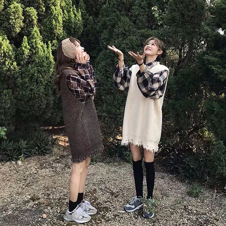 [LININ] Áo Sweater Dệt Kim Không Tay Phong Cách Hàn Quốc Thời Trang Mùa Thu Mới Dành Cho Nữ