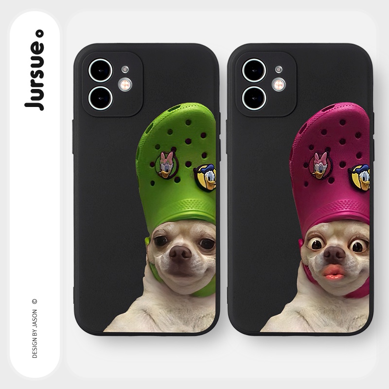 Ốp lưng JURSUE hoạt hình cặp đôi dễ thương đẹp độc lạ cho iPhone 13 12 11 Pro Max SE 2020 X XR XS 8 7 ip 6S 6 Plus Y2099