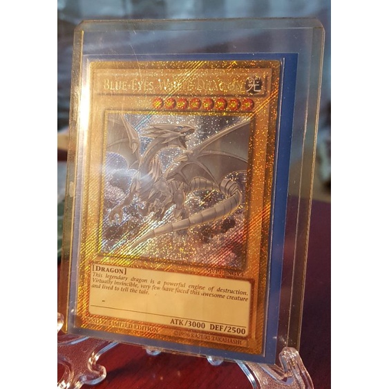 Lá bài Blue Eyes White Dragon – MVP1 ENGV4 - Gold Secret Rare - Hàng UK Hiếm - Limited