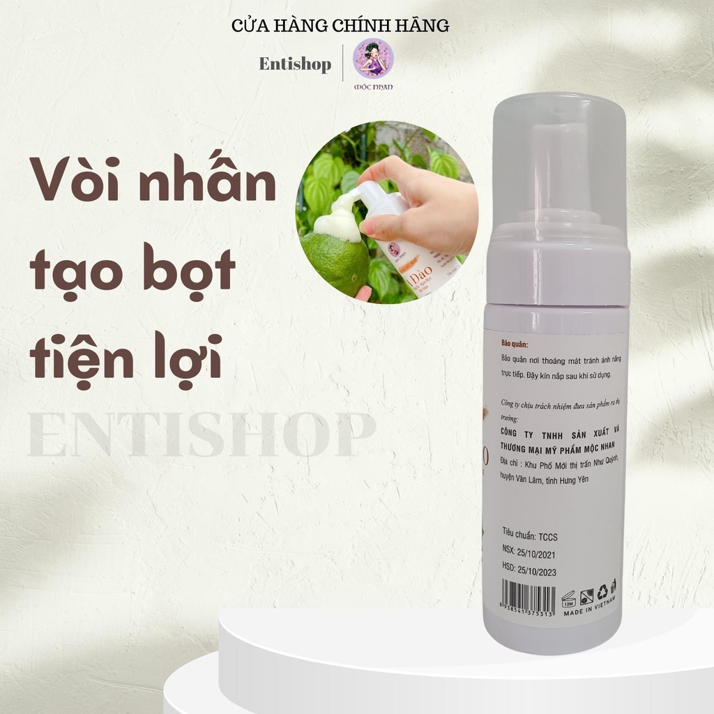 Sữa rửa mặt nghệ Ả Đào trắng da, ngừa mụn, mờ thâm MỘC NHAN 150ml