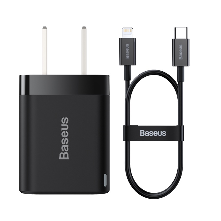 Bộ sạc Baseus Super Si Pro USB C 20W kèm cáp Type C to nhỏ gọn có thể gập lại dành cho IP/tablet táo