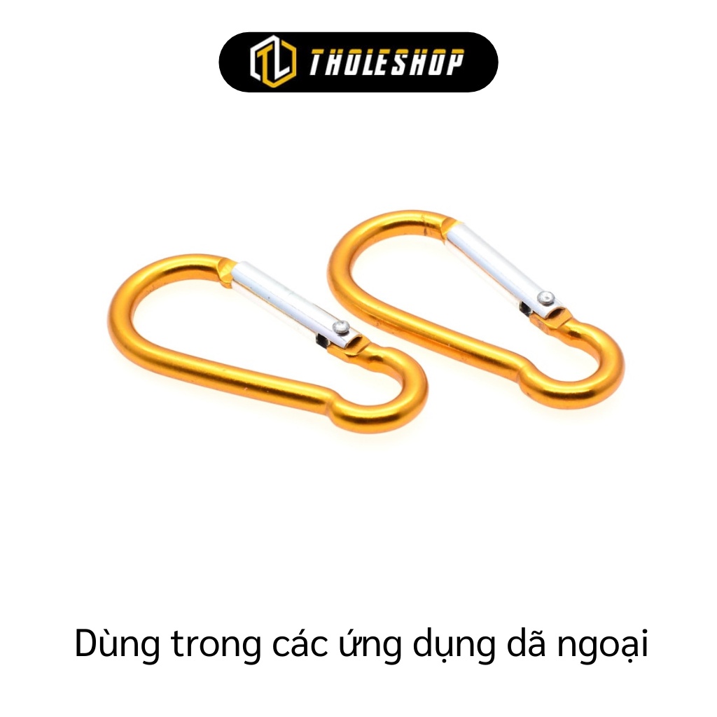 Móc Khóa Nhôm - Móc Khóa Đi Phượt Đa Năng Carabiner Hình Bầu 8499