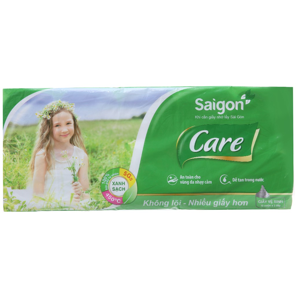 GIẤY VỆ SINH - SÀI GÒN CARE 10 (KHÔNG LÕI)