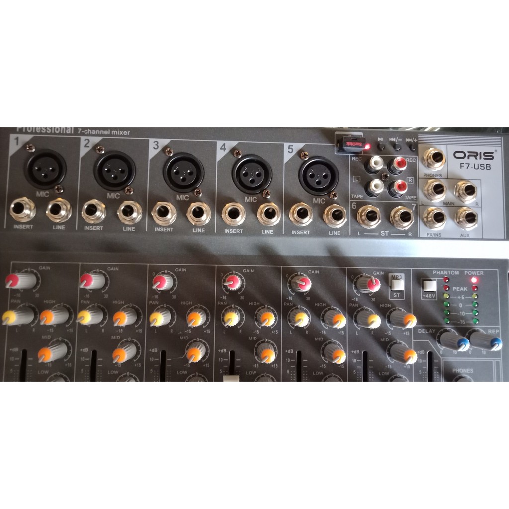 MIXER KARAOKE LIVE STREAM ORIS F7 USB PRO