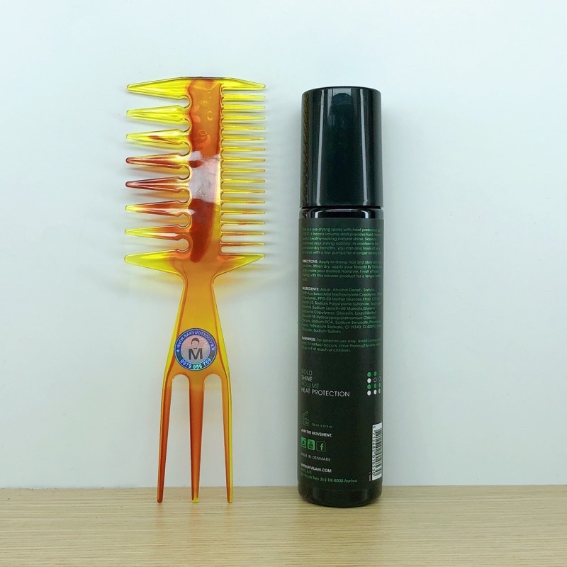 Xịt Dưỡng Tóc , Xịt Tạo Phồng Pre-Styling BY VILAIN Side Kick 155ml - Hàng Chính Hãng + Lược Chải Tóc Texture