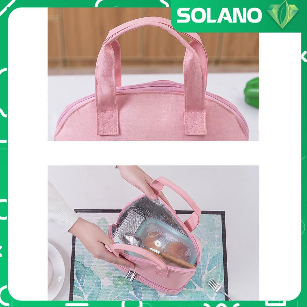 Túi giữ nhiệt SOLANO túi đựng hộp cơm, bình nước, bình sữa giữ nhiệt 2 ngăn cao cấp cho văn phòng, du lịch HG-001201