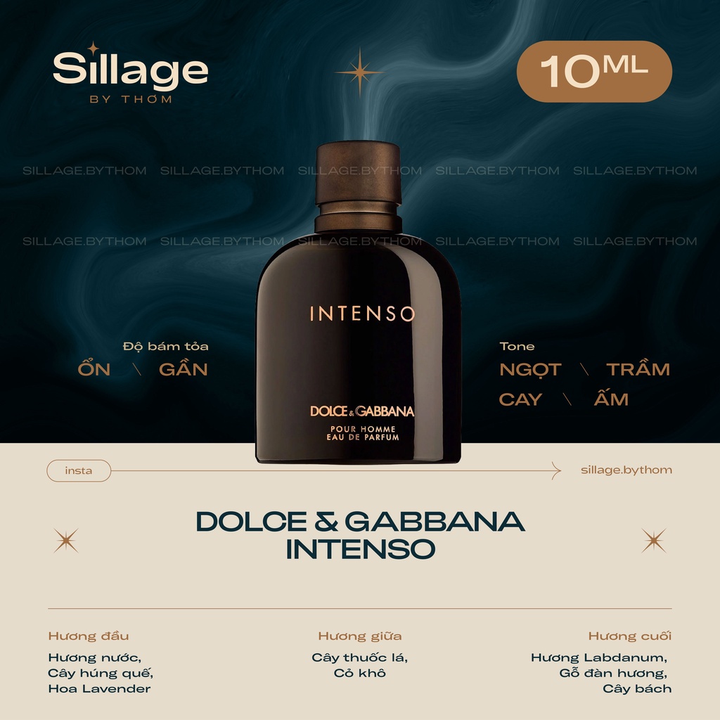 D & G INTENSO POUR HOMME EDP | Mẫu thử nước hoa