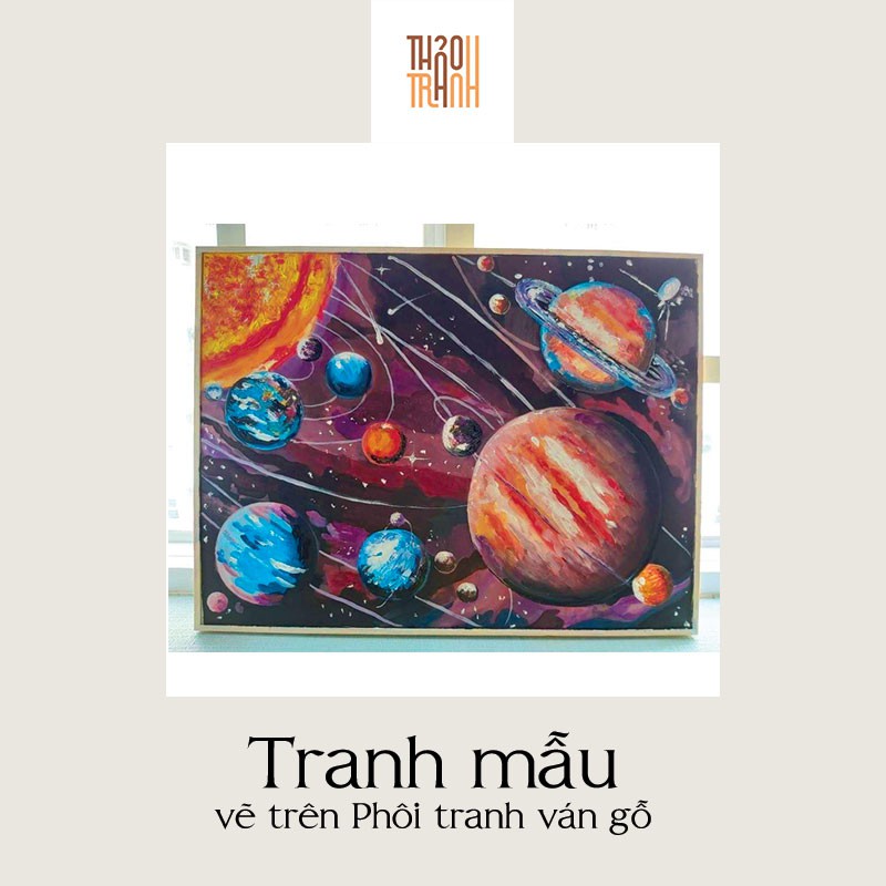 Toan Vẽ Tranh Ván Gỗ 20x20cm Đóng Sẵn Khung, Phôi Vẽ Tranh Treo Tường, Nhiều màu - vẽ màu nước, acrylic, sơn dầu