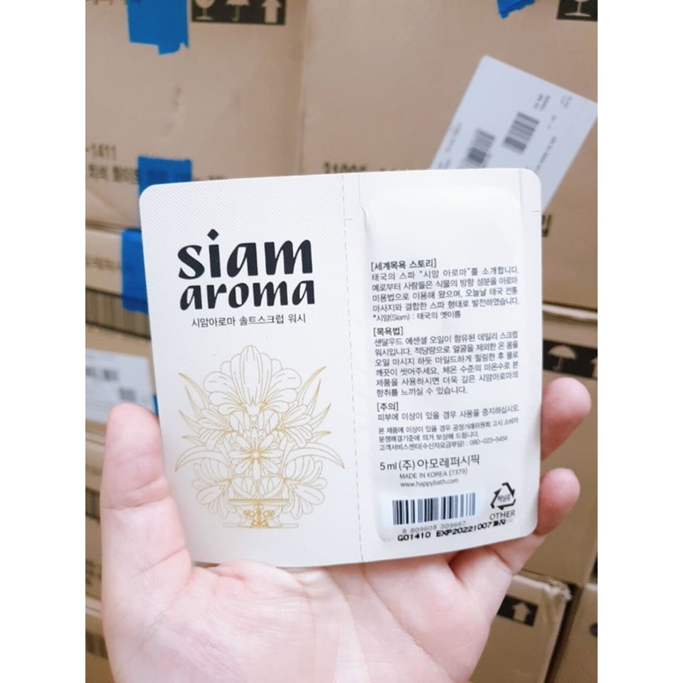 (MBC-sample) Gói dùng thử tẩy da chết body Happy Bath Eau Thermale Silica Scrub Wash 5ml | BigBuy360 - bigbuy360.vn