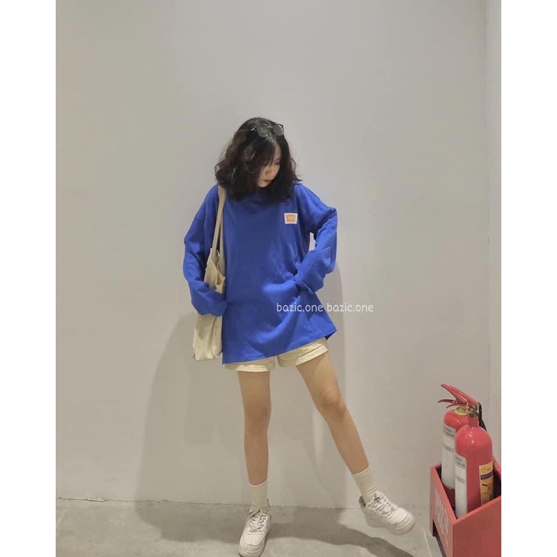 Áo Thun Tag Ngực Unisex Dáng rộng
