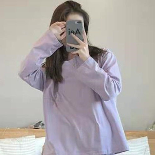 Bộ đồ ngủ dài tay hoa văn kẻ ô phong cách hàn quốc ngọt ngào