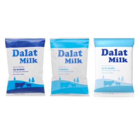 THÙNG 48 TÚI SỮA ĐÀ LẠT (DALAT) MILK 220ML (48 túi x 220ml)