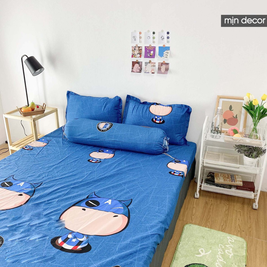 Bộ ga giường cotton 3D, bộ drap giường vỏ gối cotton 3D mềm mại thoáng mát mẫu mã đa dạng | BigBuy360 - bigbuy360.vn