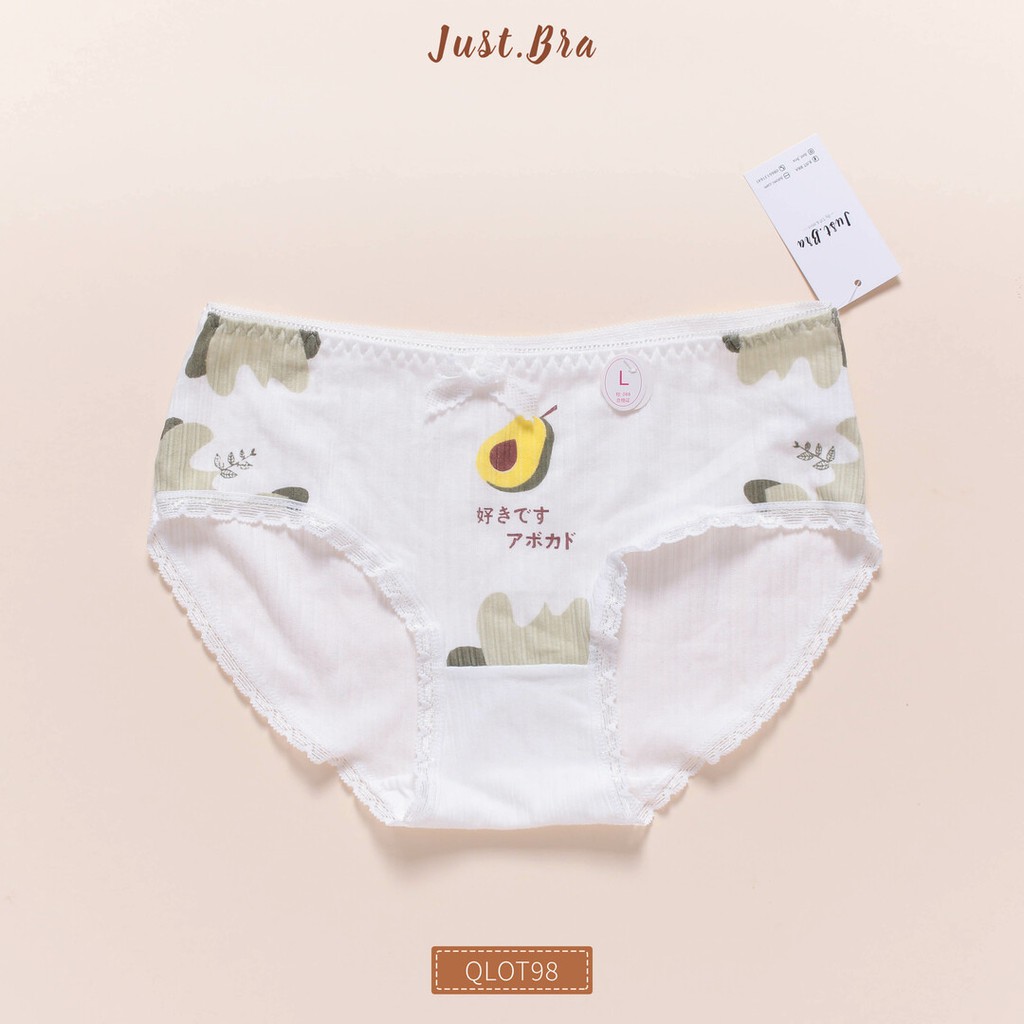 Quần lót nữ Just Bra cotton họa tiết quả bơ đáng yêu, thoáng mát QLOT98B | BigBuy360 - bigbuy360.vn