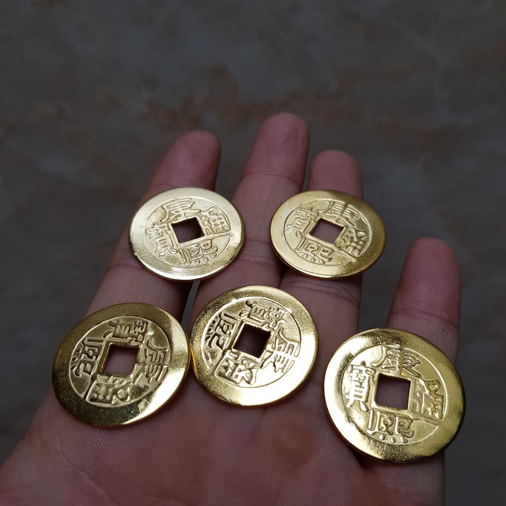 Combo 5 đồng xu Ngũ đế bằng đồng si vàng MS27 | BigBuy360 - bigbuy360.vn