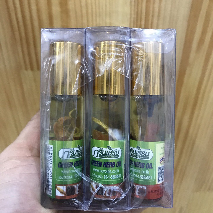 Dầu Lăn Thảo Dược Green Herb 8ml Thái Lan