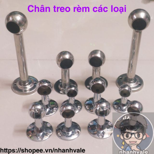 [Bán lẻ 1 cái] Chân (bas - bát) bắt tường treo rèm bằng 100% inox