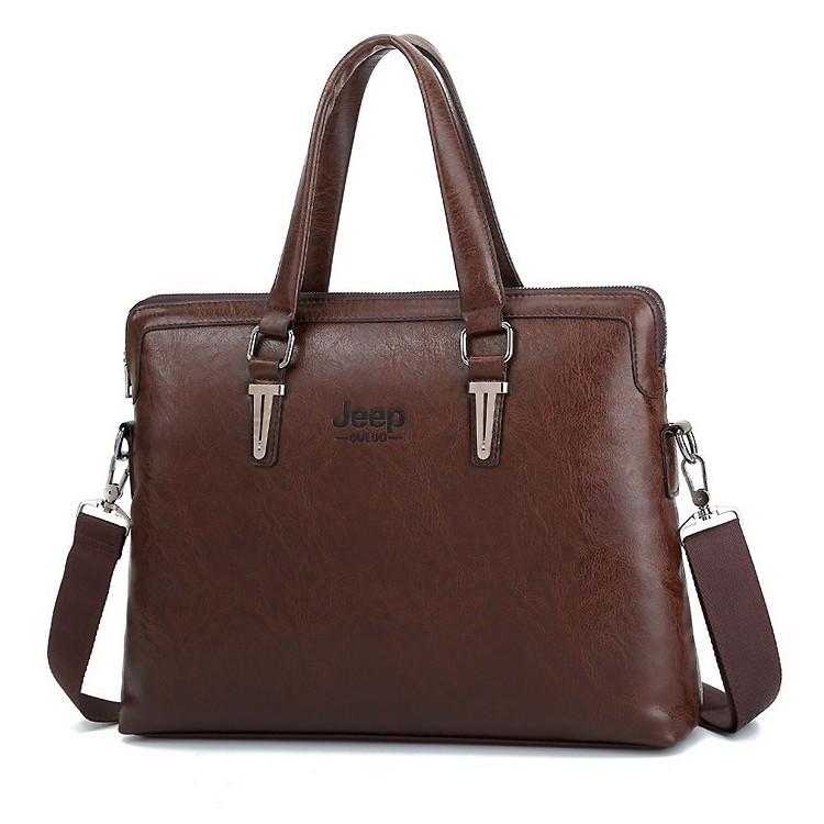 Túi xách cặp da đựng laptop JEEP BULUO T04 42x32x7cm vừa laptop 15.6inch