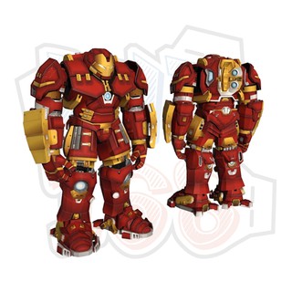 Mô hình giấy Marvel Avengers Robot Hulkbuster (khổ A4: cao 70cm - khổ A3 to hơn) - Avengers 2