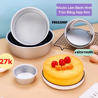 Khuôn Làm Bánh Hình Tròn,Khuôn Bằng Hợp Kim Nhôm 4/6inch Tiện Dụng KHO GIA DỤNG HOÀNG ANH
